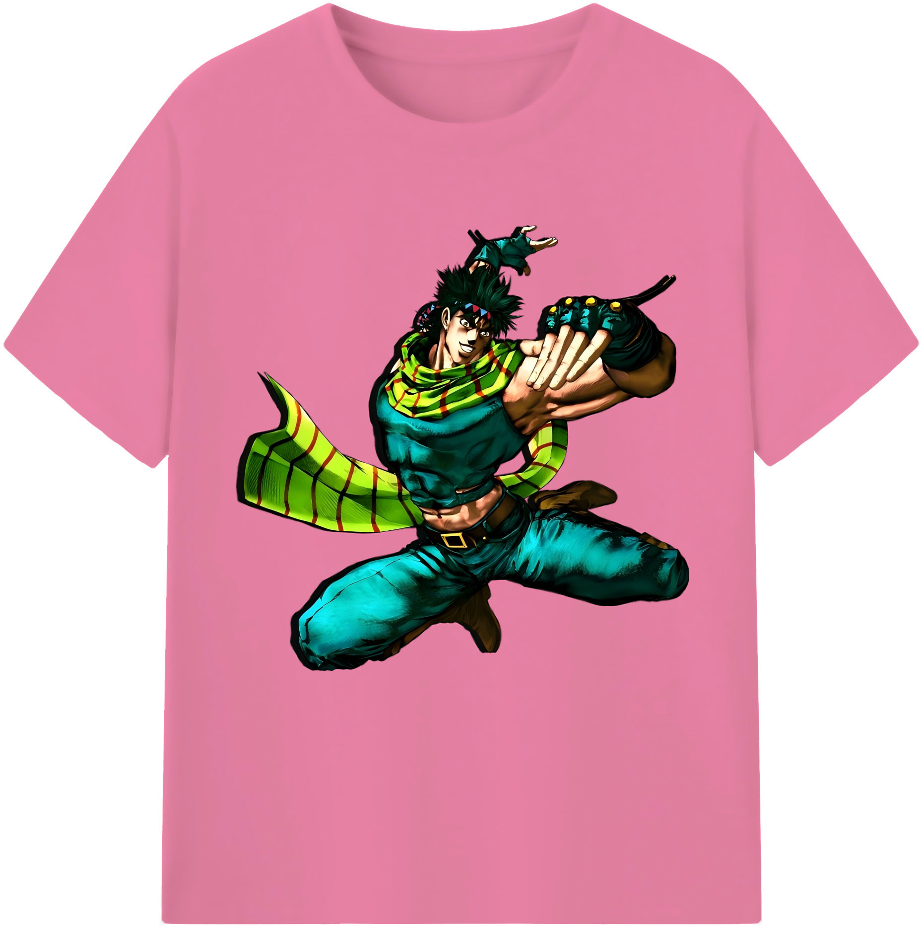 （画像用） ジョジョの奇妙な冒険 ジョセフ?ジョースター JoJo's Bizarre Adventure Joseph Joestar 綿100％半袖Tシャツ（フロントプリント）